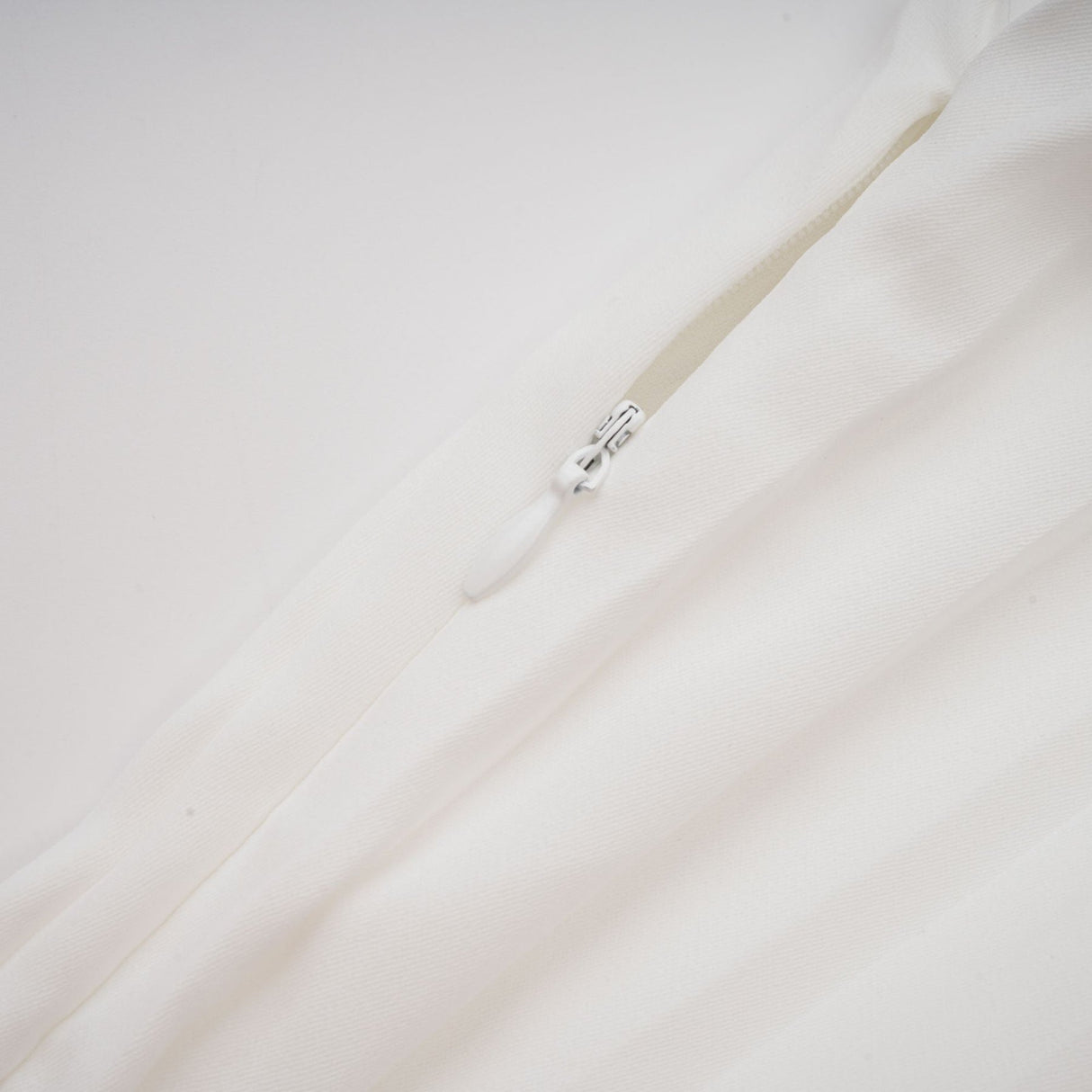 Vera Mini Dress White V Neck Flare Cuffed Pleated Chic