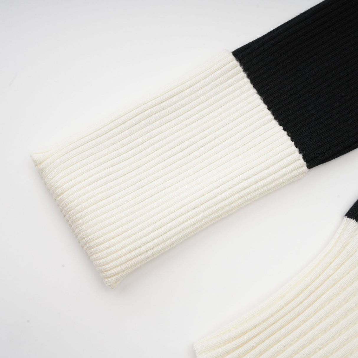 Victoria Mini Dress Victoria Color Blocked Black & White Ribbed