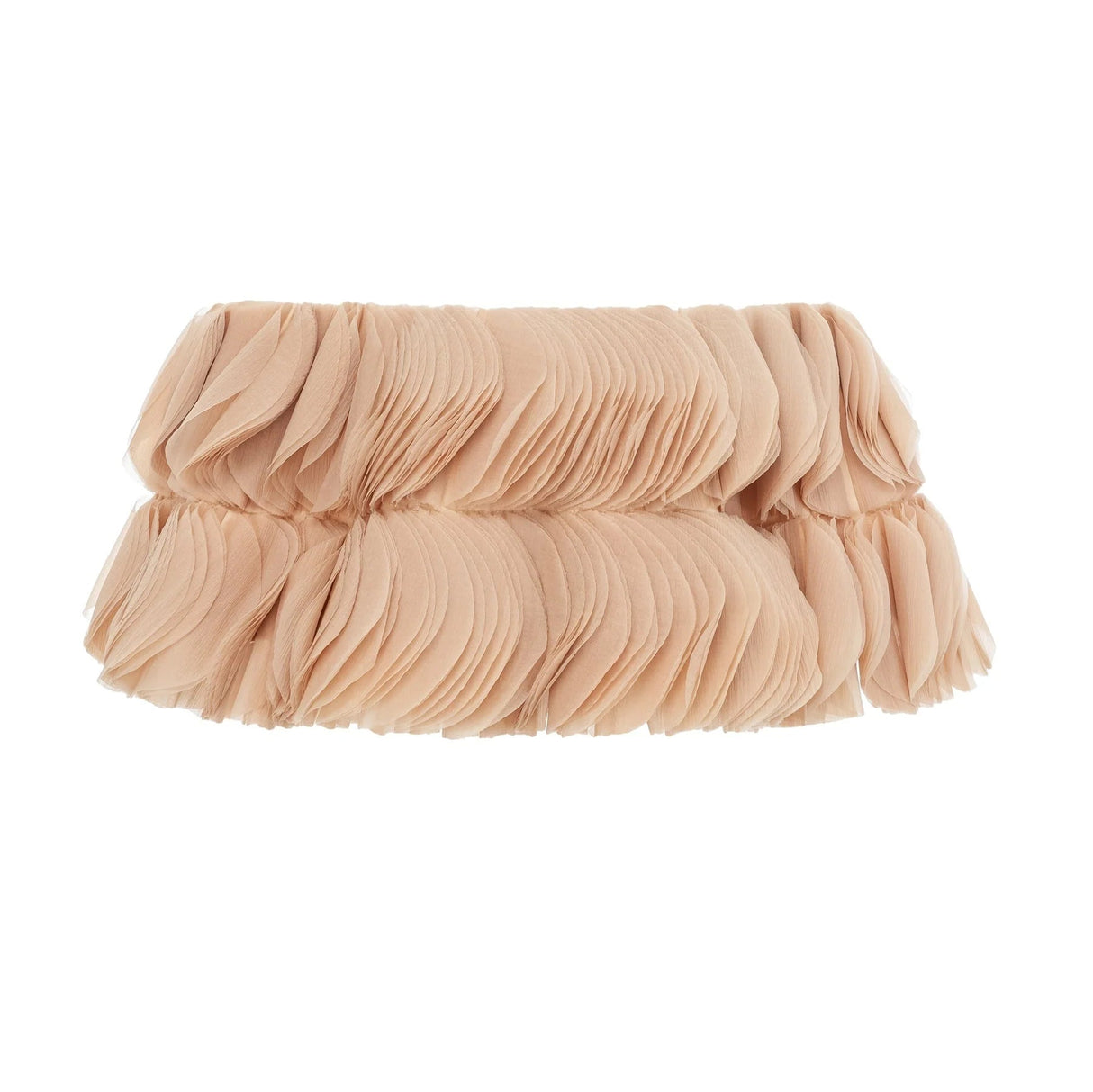 Vincenzina Cropped Top Neutrals Off - Shoulder Shirred