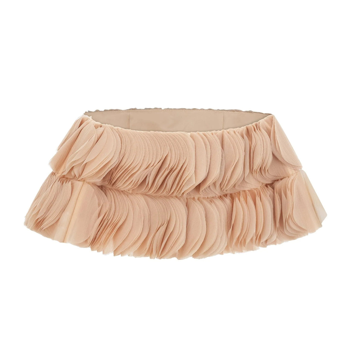 Vincenzina Cropped Top Neutrals Off - Shoulder Shirred