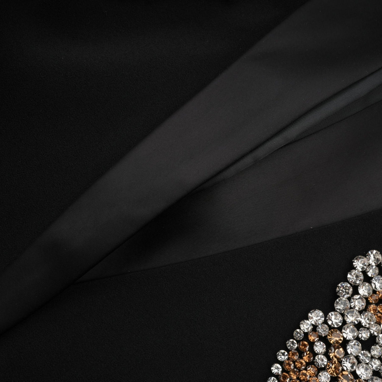 Vincenzina Jacket & Trousers Crystal Embellished Black