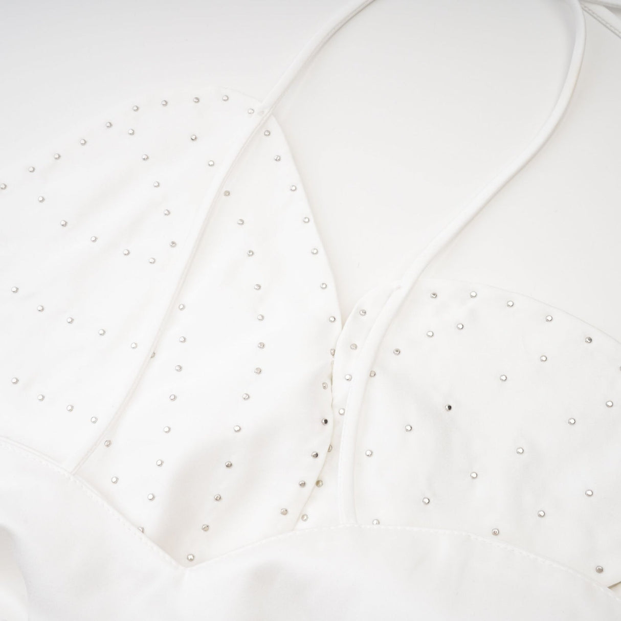 Vincenzina Top Floral Halterneck Pearl Embellished