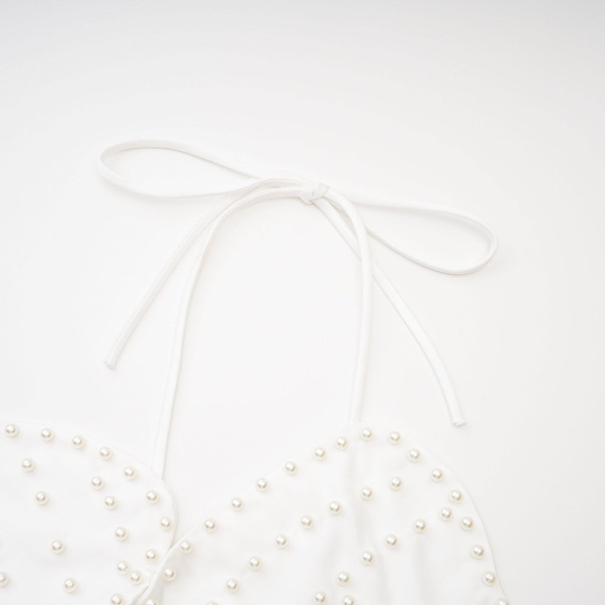 Vincenzina Top Floral Halterneck Pearl Embellished