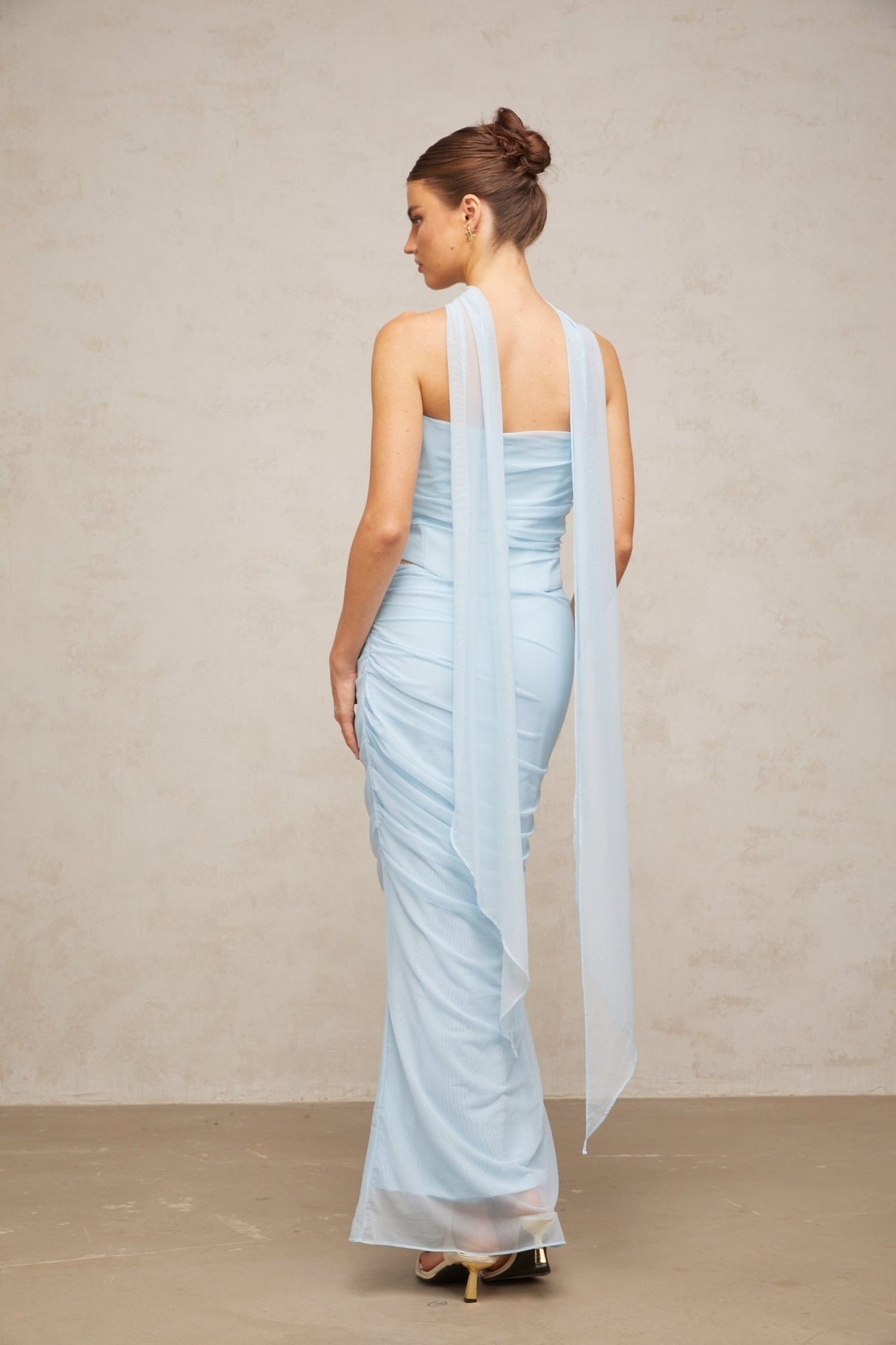 Viola Skirt & Top Set Blue Tulle Ruched