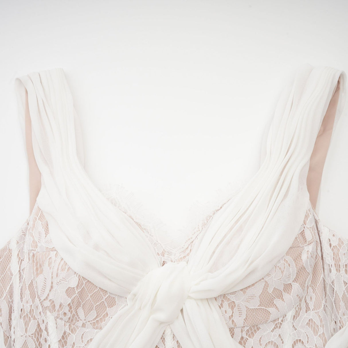 Violetta Maxi Dress in Immaculate White with V - Neck