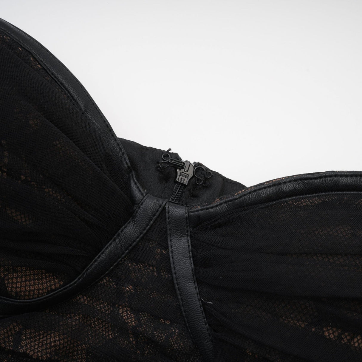 Violetta Mini Dress Mesh Bustier Asymmetric Chic