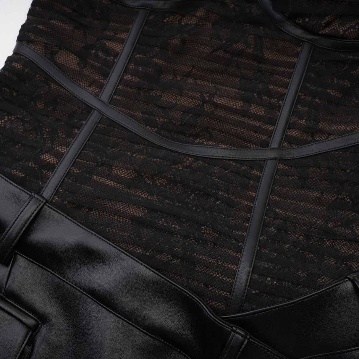 Violetta Mini Dress Mesh Bustier Asymmetric Chic