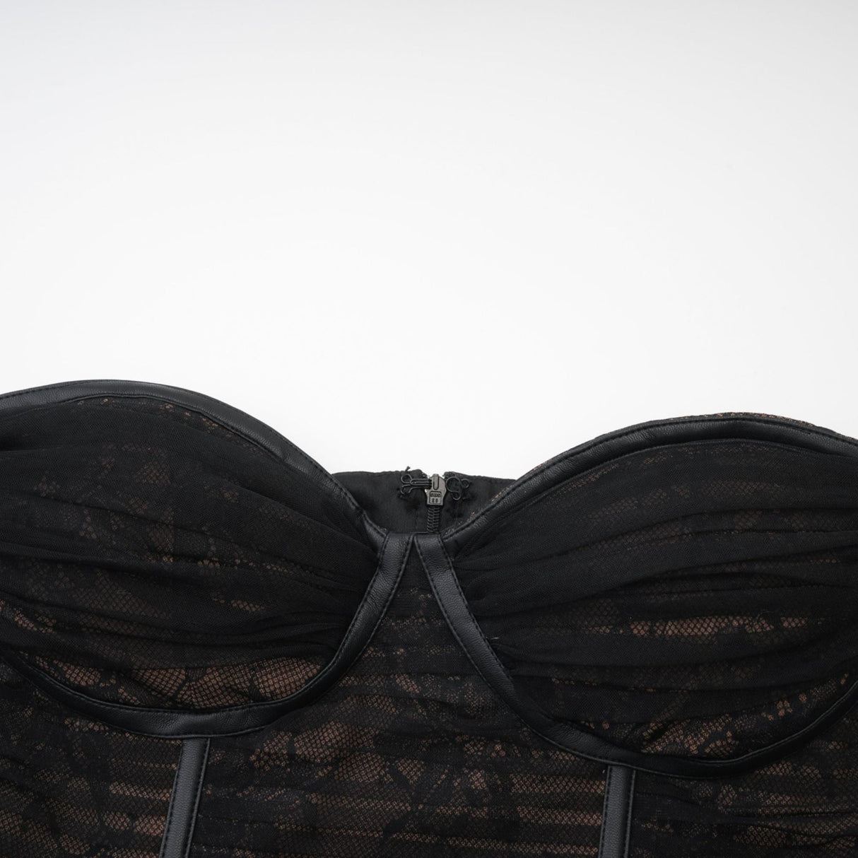 Violetta Mini Dress Mesh Bustier Asymmetric Chic