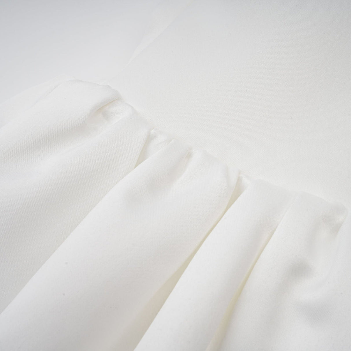 Violetta Mini Dress White Halterneck Ruffled Hem Zip Included