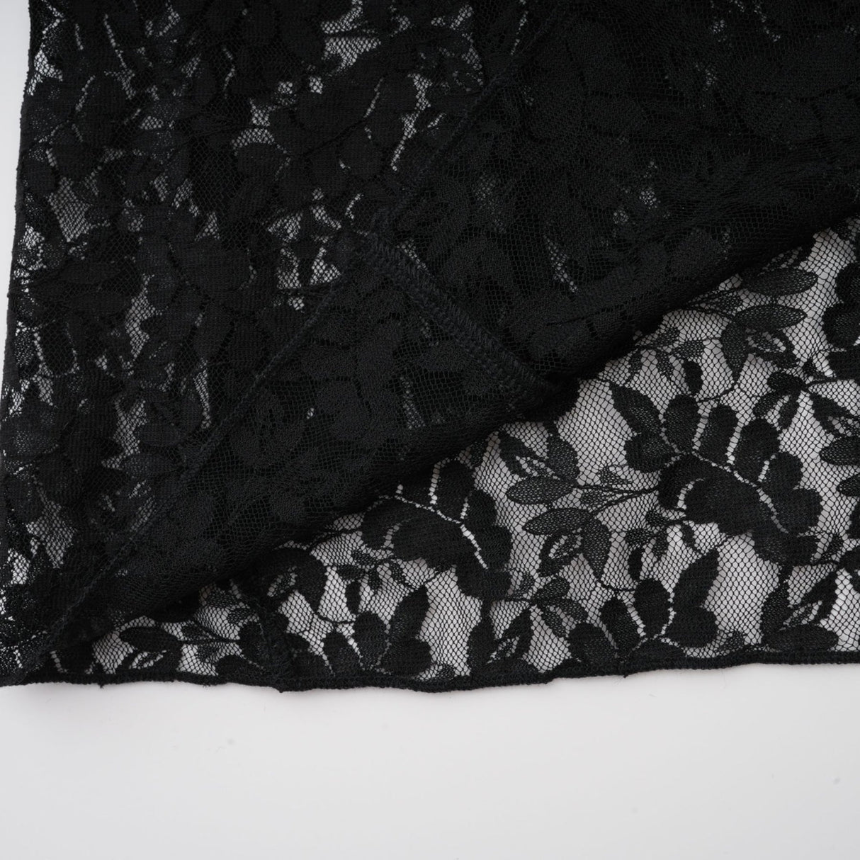 Virginia Gown Black Chantilly Lace Bow Trim & Slip Dress