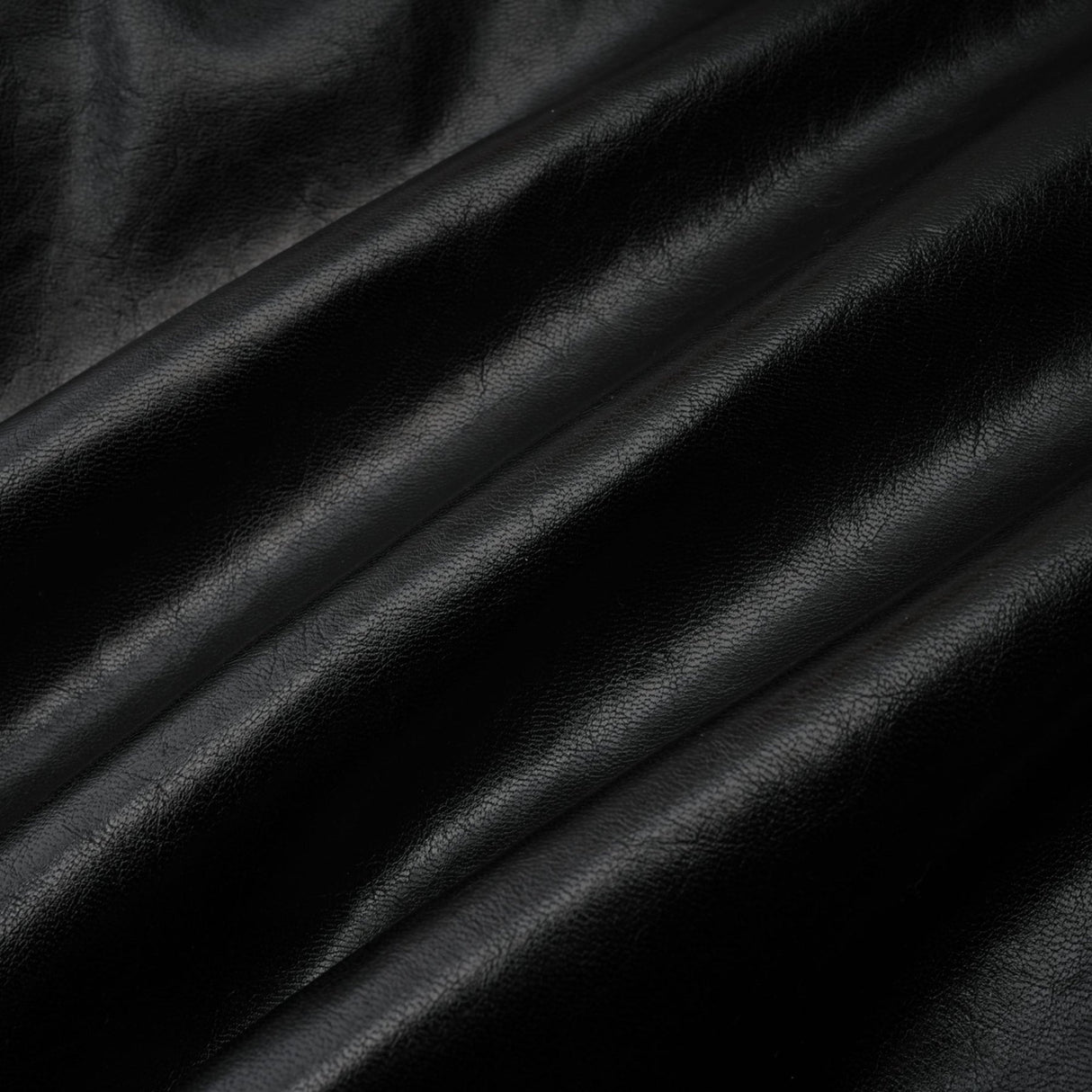 Virginie Black Cropped Faux Leather Jacket With Puff Hem