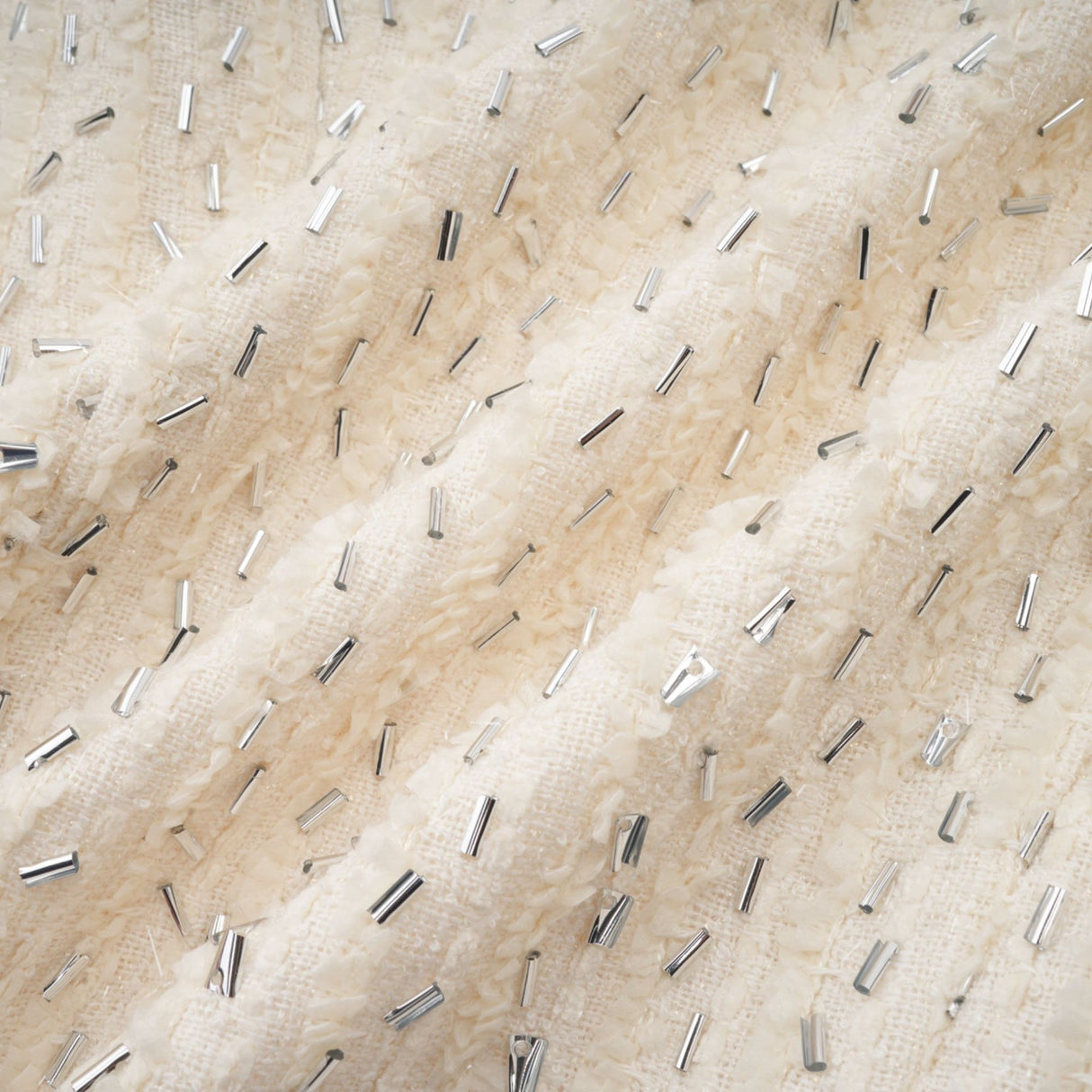 Vittoria Jacket Vittoria Beaded Ruffle Cropped White Jacket