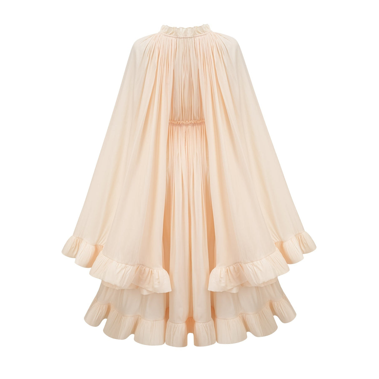 Vivian Midi Dress with V - Neck and Ruffled Detailing