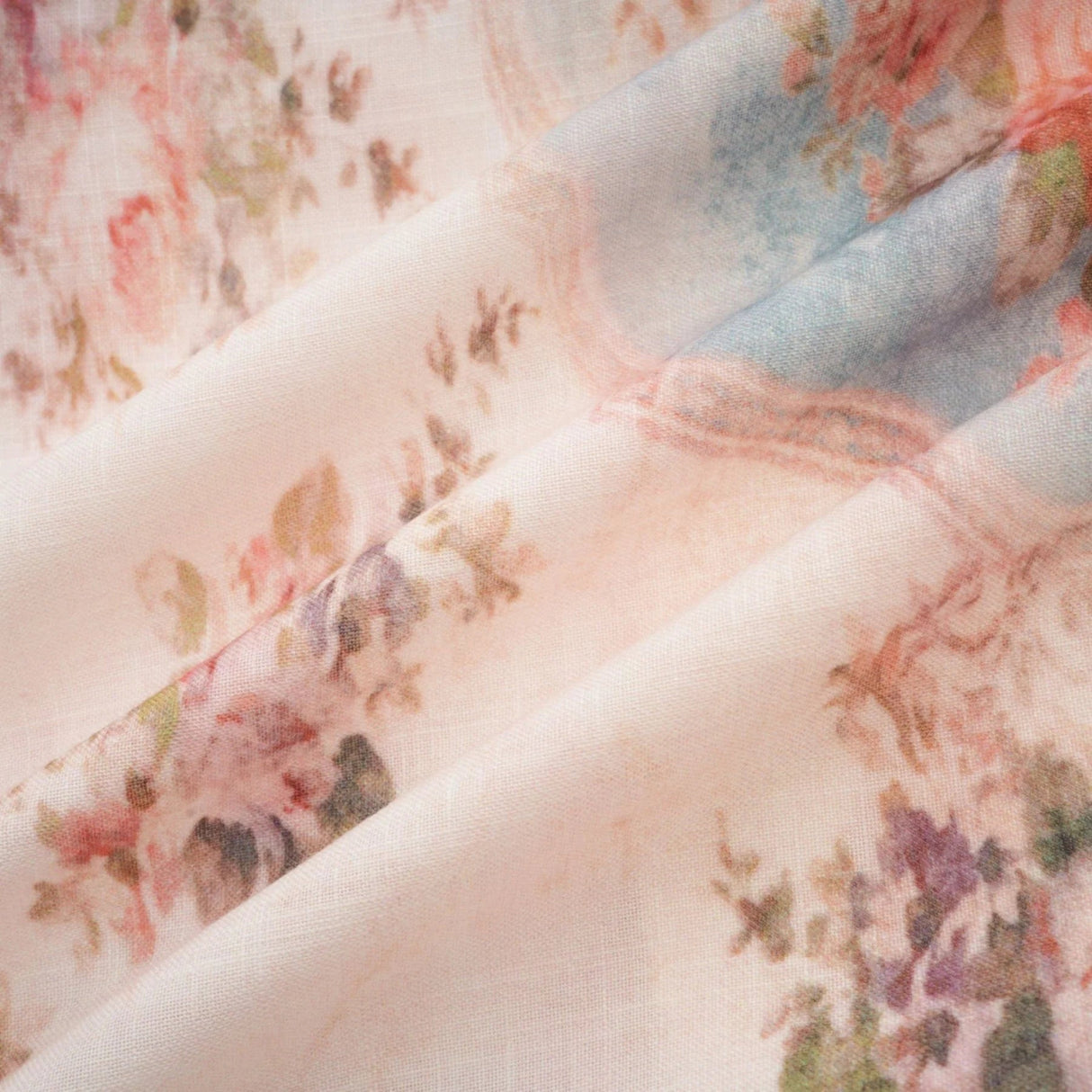 Willa Mini Dress Romantic Blue Floral V - Neck Mini - Length Button - Front