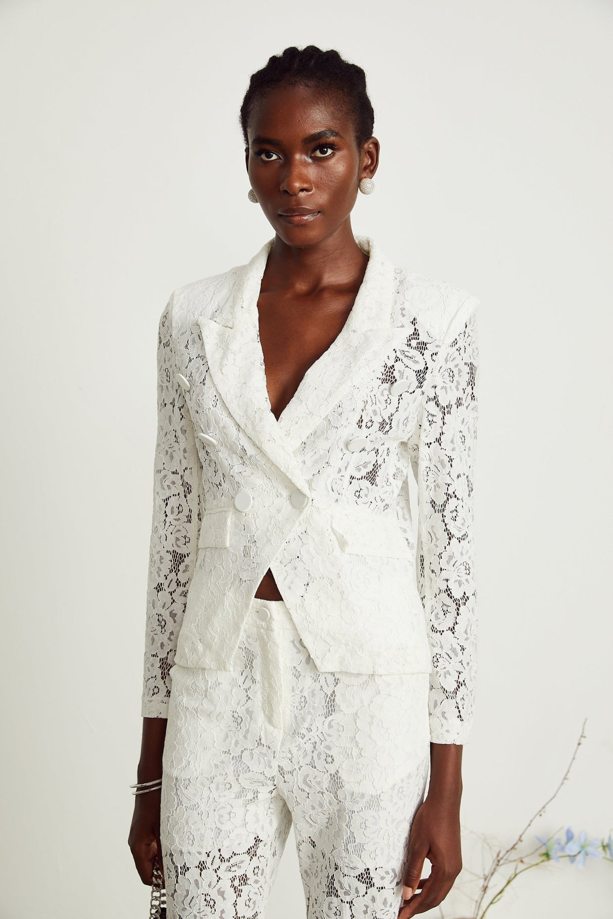 Willow Blazer & Trousers Lace Matching Set