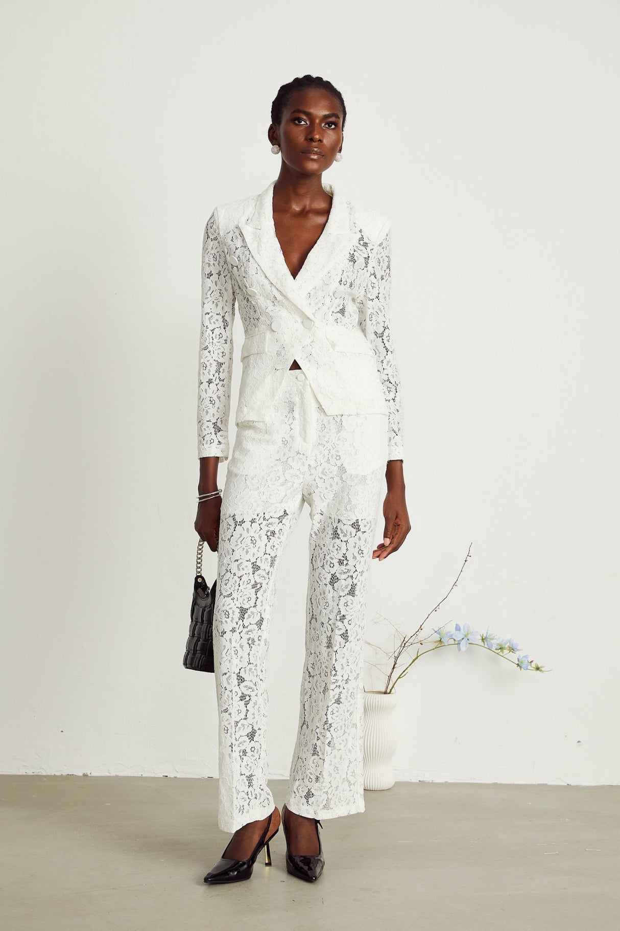 Willow Blazer & Trousers Lace Matching Set