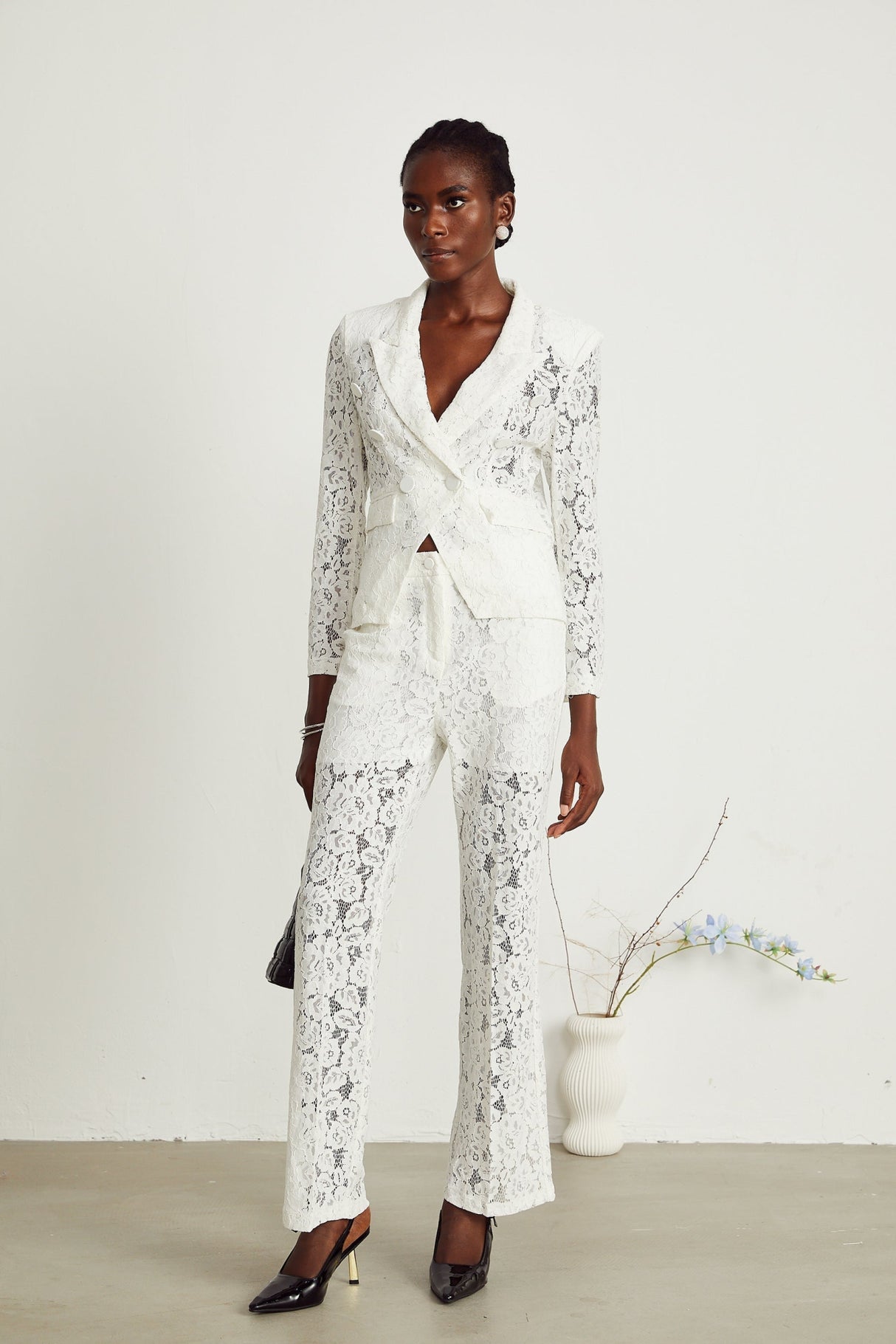 Willow Blazer & Trousers Lace Matching Set