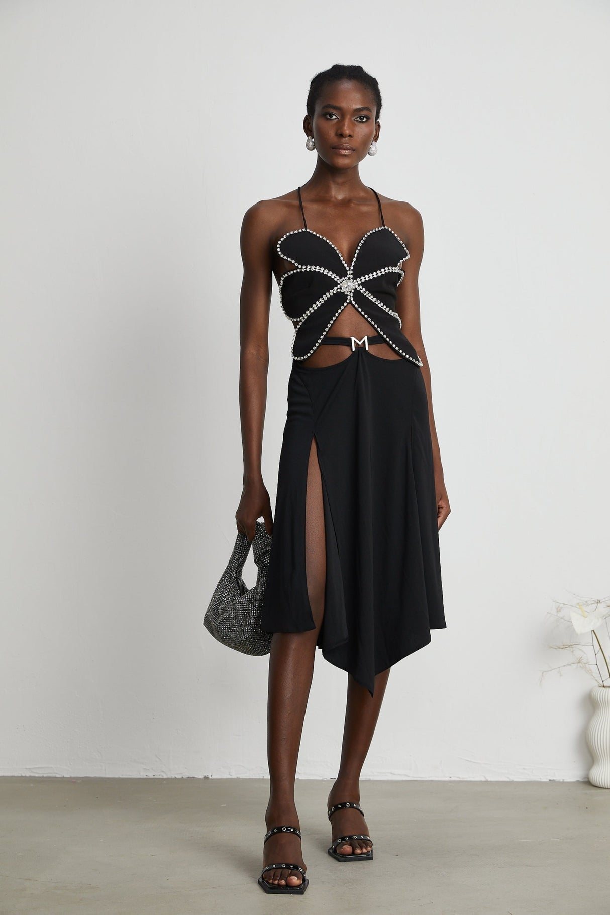 Winter Skirt with Logo Motif & Cut Out Detailing