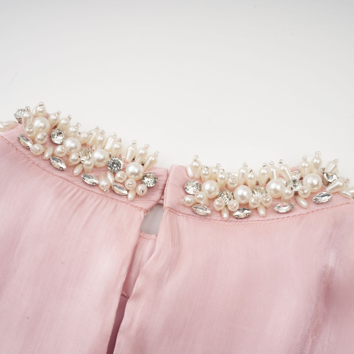 Zaira Mini Dress Pink Sequin Crystal Pleated Sparkle Shine