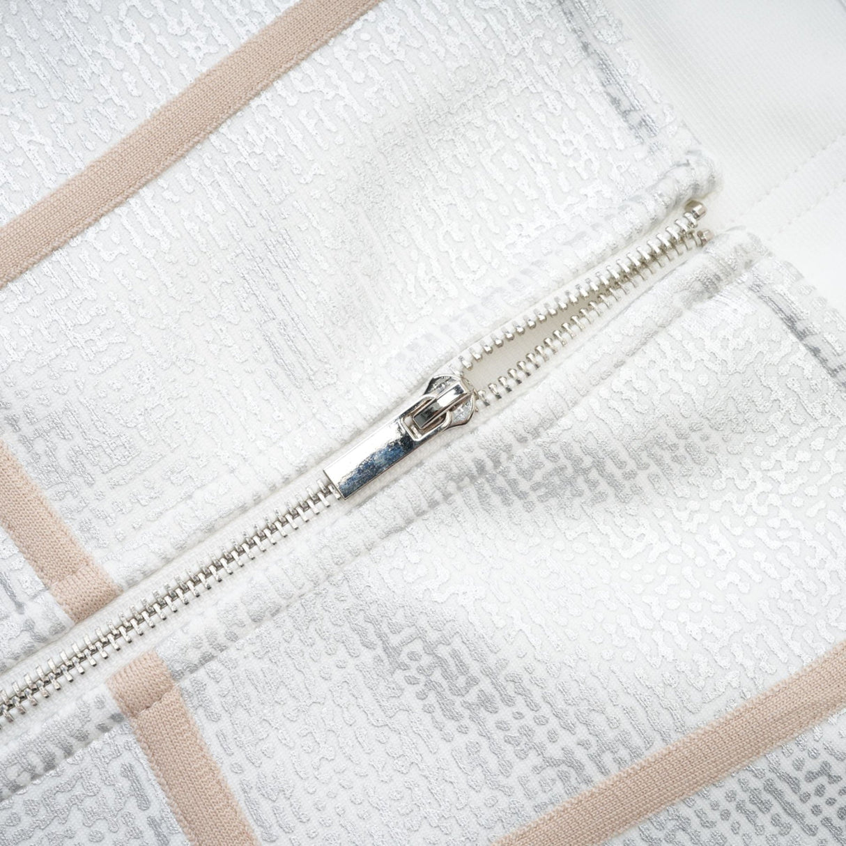 Zaria Mini Dress Silver Off the Shoulder Bandage