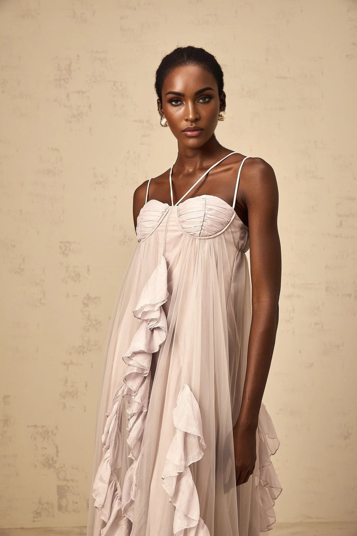 Zaylee Maxi Dress Light Purple Layered Ruffles