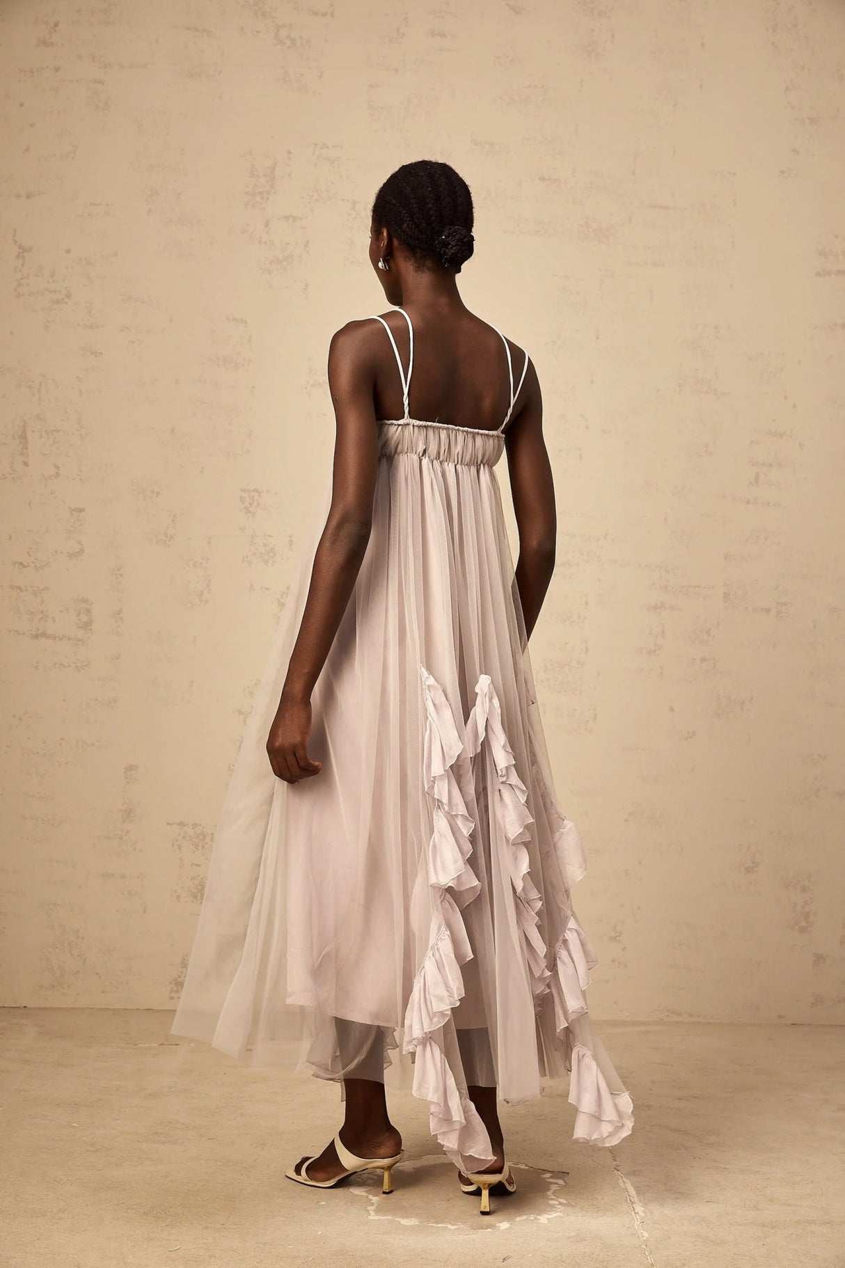 Zaylee Maxi Dress Light Purple Layered Ruffles