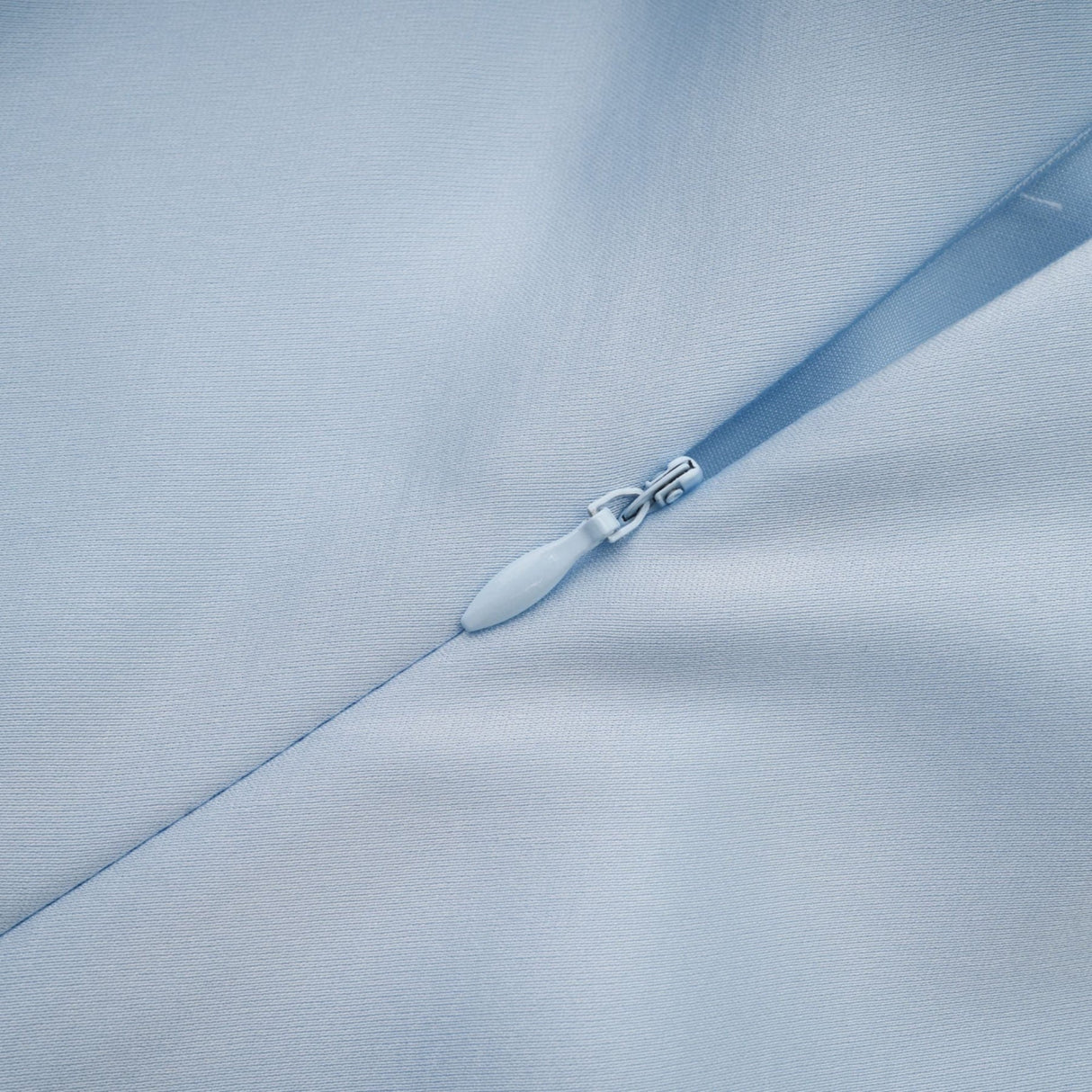 Zelmira Floral Maxi Dress in Light Blue Satin with Cowl Neck and Low Back Design