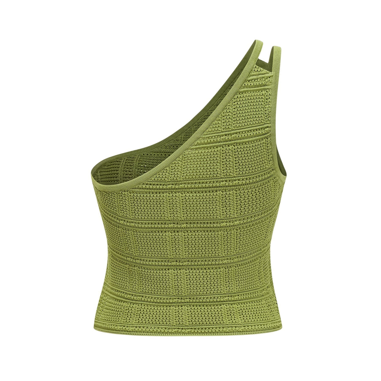 Zelmira Top & Skirt Set Green Embellished Knit Cropped Fringed Calf - Length