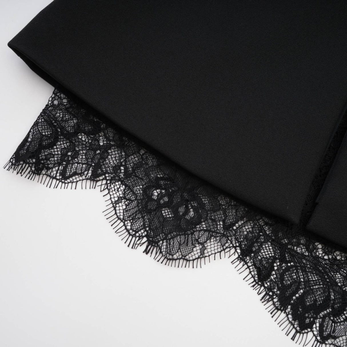 Zephyra Black Bustier Lace Trim Mini Dress