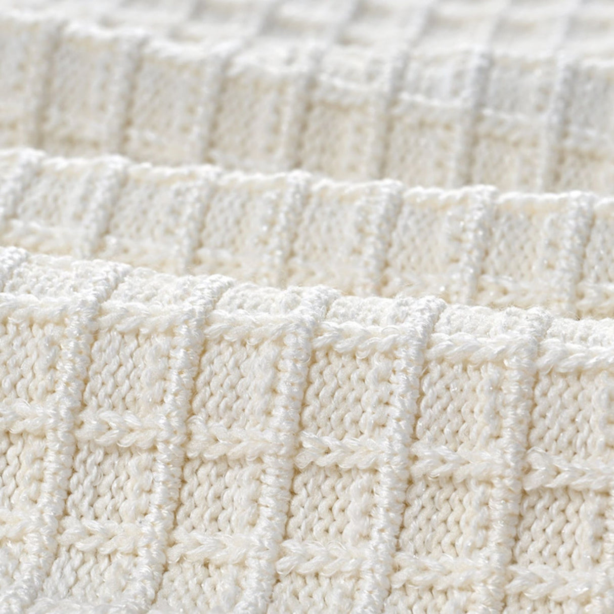 Zita Jacket & Skirt White Waffle Knit Set