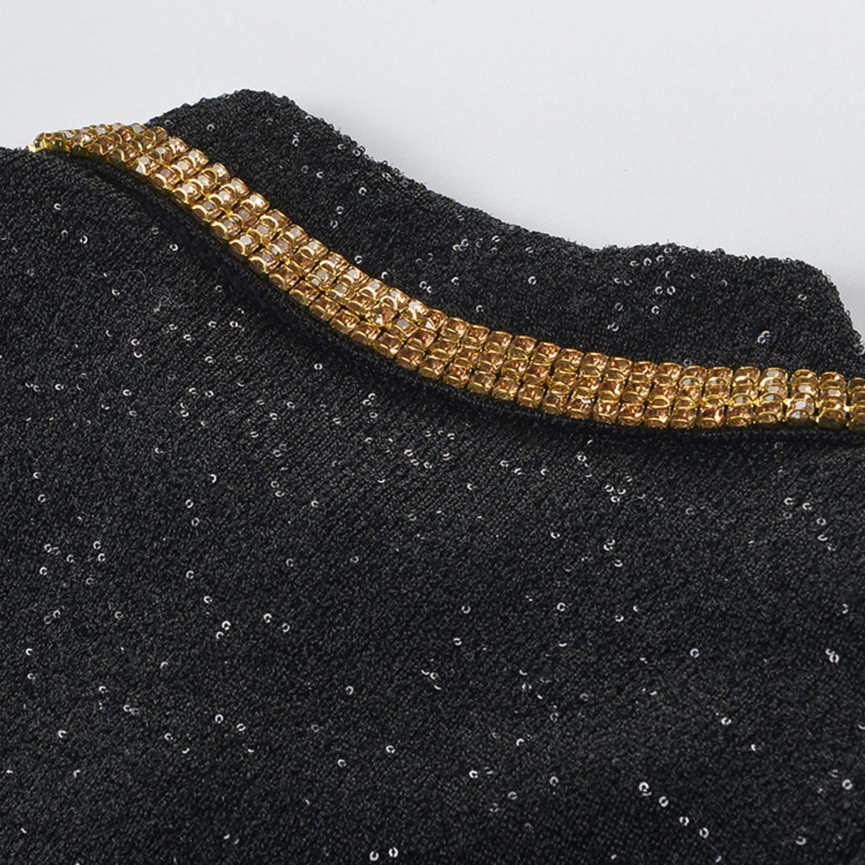 Zoe Jacket & Skirt Black Sequin Matching Set