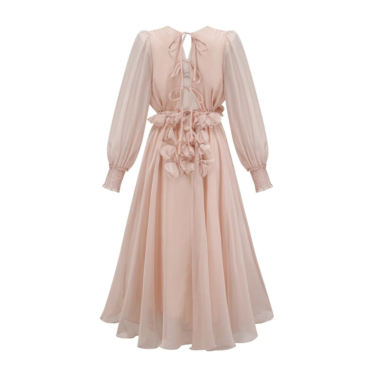 Zoey Midi Dress with Faux - Floral Embellishment