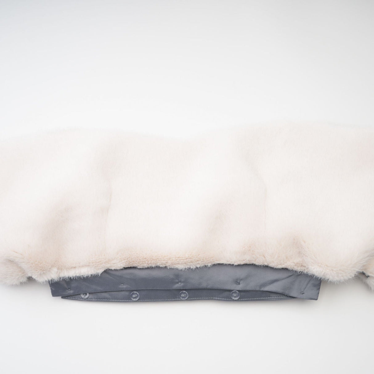 Zuri Mini Dress Grey with Faux Fur Shoulders