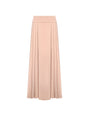 Pleated maxi skirt with a high-waisted fit, crafted from 90% polyester and 10% spandex, lined with 100% polyester for smooth comfort