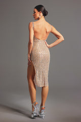 Giulietta Midi Dress - Sleeveless - Diamond Pattern - V-Neckline - Comfortable Fit - Statement Piece