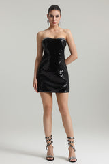 Serafina Strapless Sequin Mini Dress - Spotlight-Worthy - Glamorous Sequin Detailing - Flattering Body-Hugging Fit