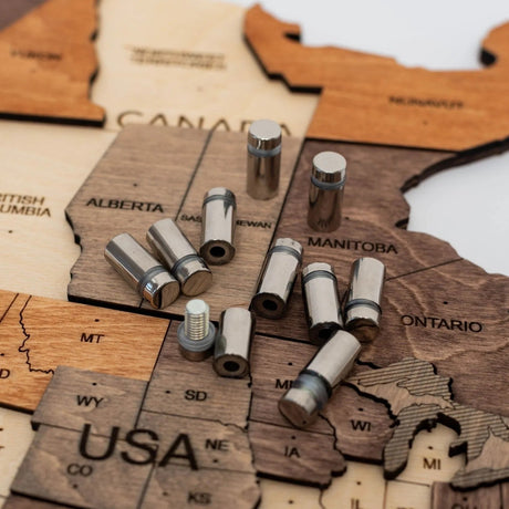 3D 3D LED Wooden World Map 3.0 Multicolor