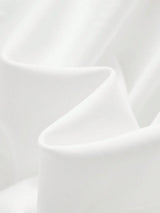 3D Embroidered Mesh Long Sleeve Backless Fitted White Cocktail Party Dress