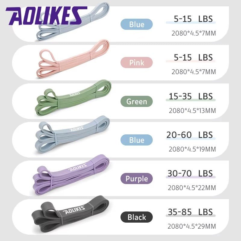 6 Strength Resistance Bands – Pilates Edition Set