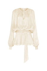 Mallory Mini Dress - Flounce - Long Sleeves - Hollow Out Detailing - Soft & Lightweight Fabric - Versatile - modified image