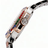 Van Hoef Square Case - Iced-Out Look - VVS Moissanite-Style Shine