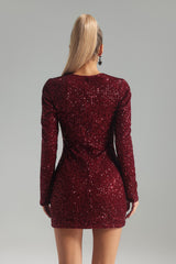 Ursula Sequins Mini Dress - Glamorous Silhouette - Shimmering Detail - Cut-Out Accents - Fitted