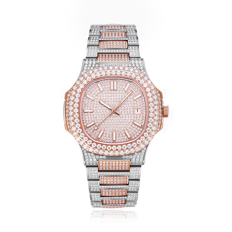 Ivy Moissanite Watch – Automatic Mechanical Movement – 39mm 316L Steel – 14.5ct D VVS1 – Stainless Steel Band