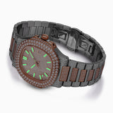 Ivy Moissanite Watch – Automatic Mechanical Movement – 39mm 316L Steel – 14.5ct D VVS1 – Stainless Steel Band