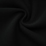 A black knitted mini dress with embellishments and ruffled details named Fabienne