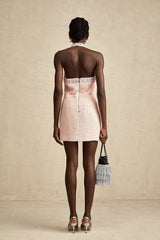 A short halterneck mini dress with crystal embellishments named Louise
