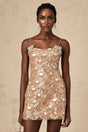 A short sparkling mini dress with sequin embellishments called Edvige