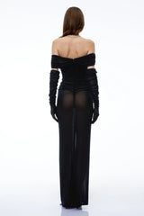 Abel Black Color Block Maxi Dress with CutOuts