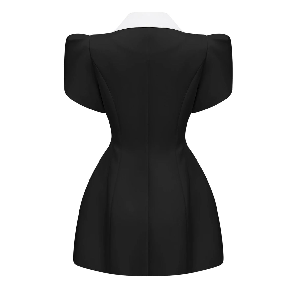 Acharya Color Block Shawl Lapel Mini Dress