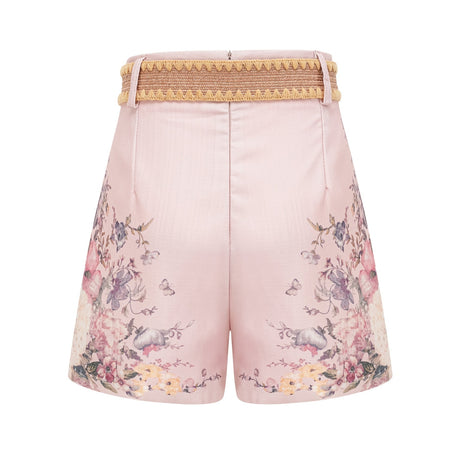 Adalyn Shirt & Shorts - Puff Sleeves - High Neck - Placement - Elastic Waistband
